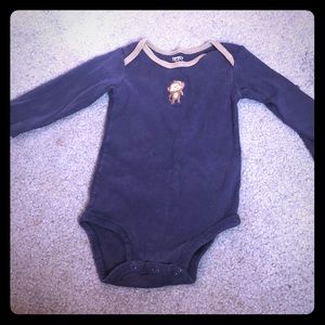 Blue monkey boys onesie